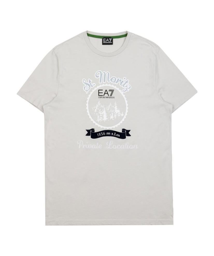 EA7 LOGO ROUND-NECKED T-SHIRT