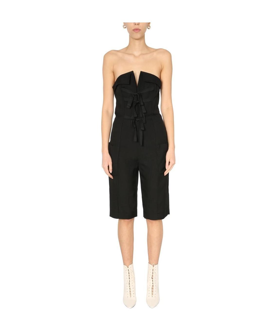 Shop Philosophy Di Lorenzo Serafini Bustier Jumpsuit In Black