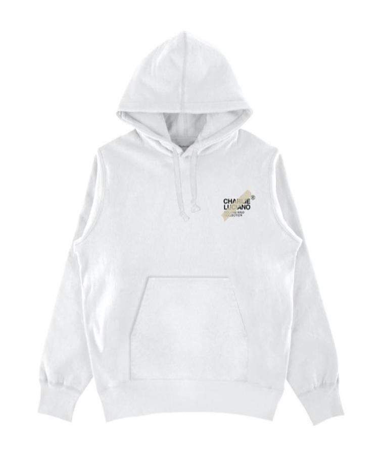 Charlie Luciano Printed Logo Sweater In White