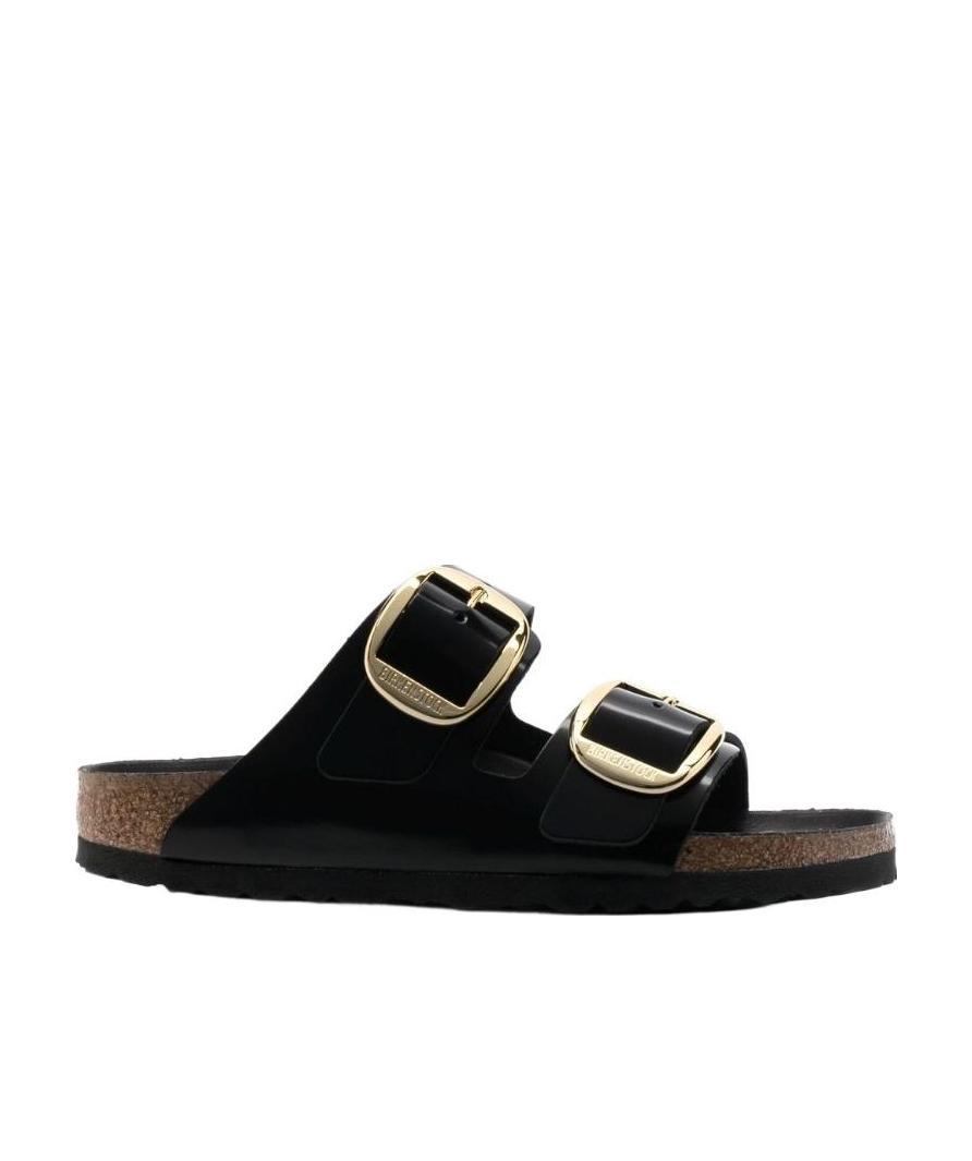 Birkenstock Arizona Big Buckle Nubuck Sandals In Black