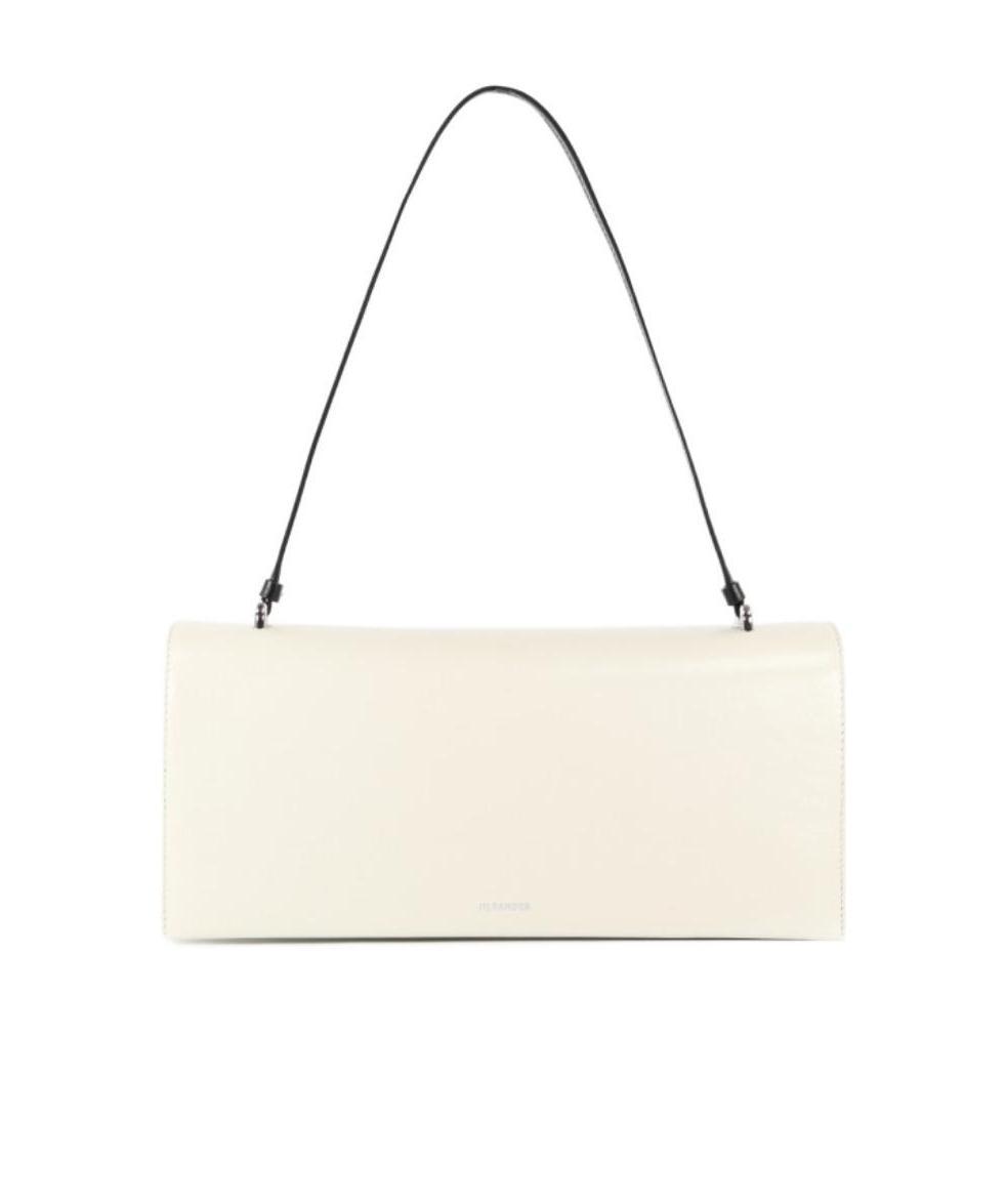 Jil Sander Rectangular Leather Tote Bag In White