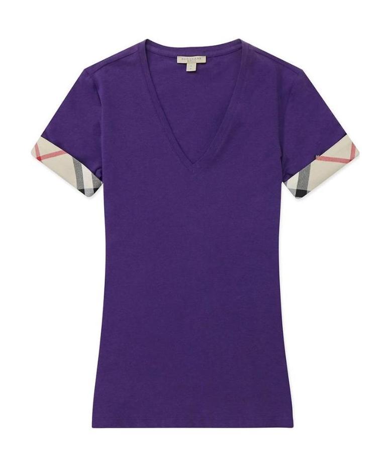 BURBERRY V-NECK T-SHIRT