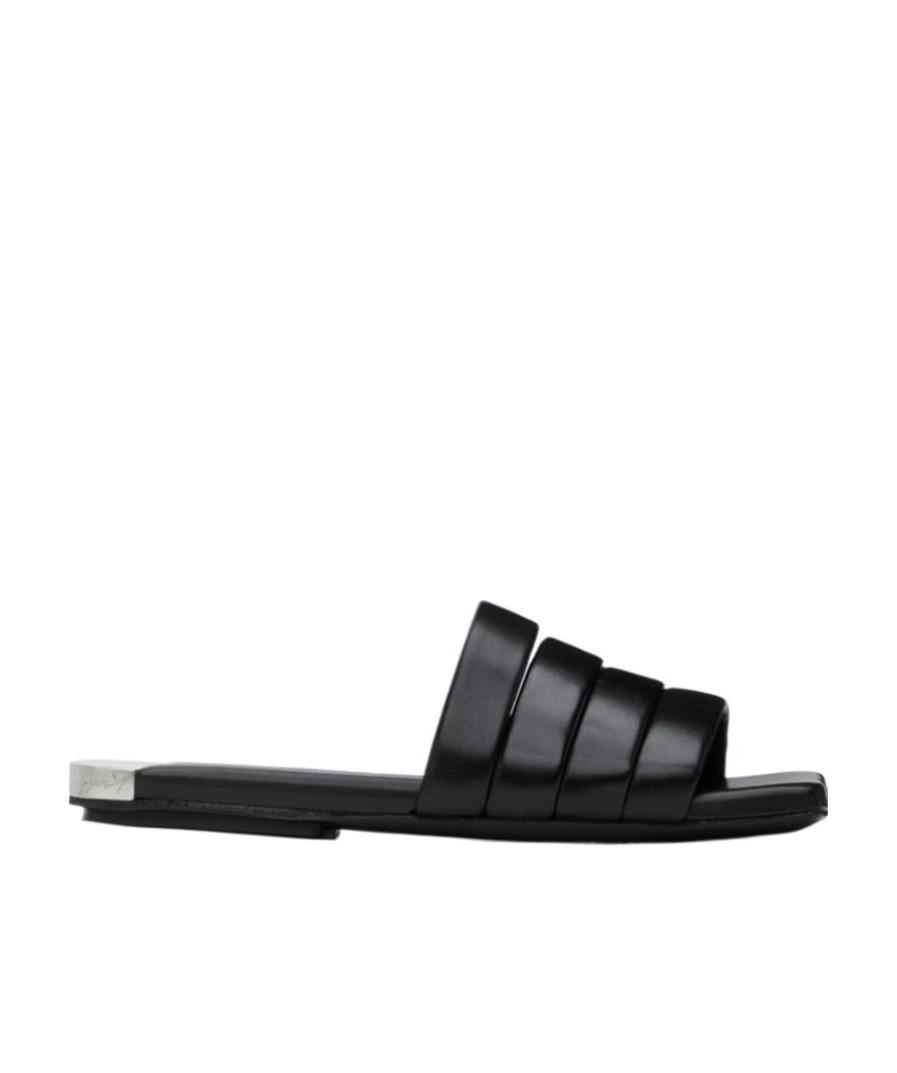 Marsèll Strappy Flat Leather Sandals In Black