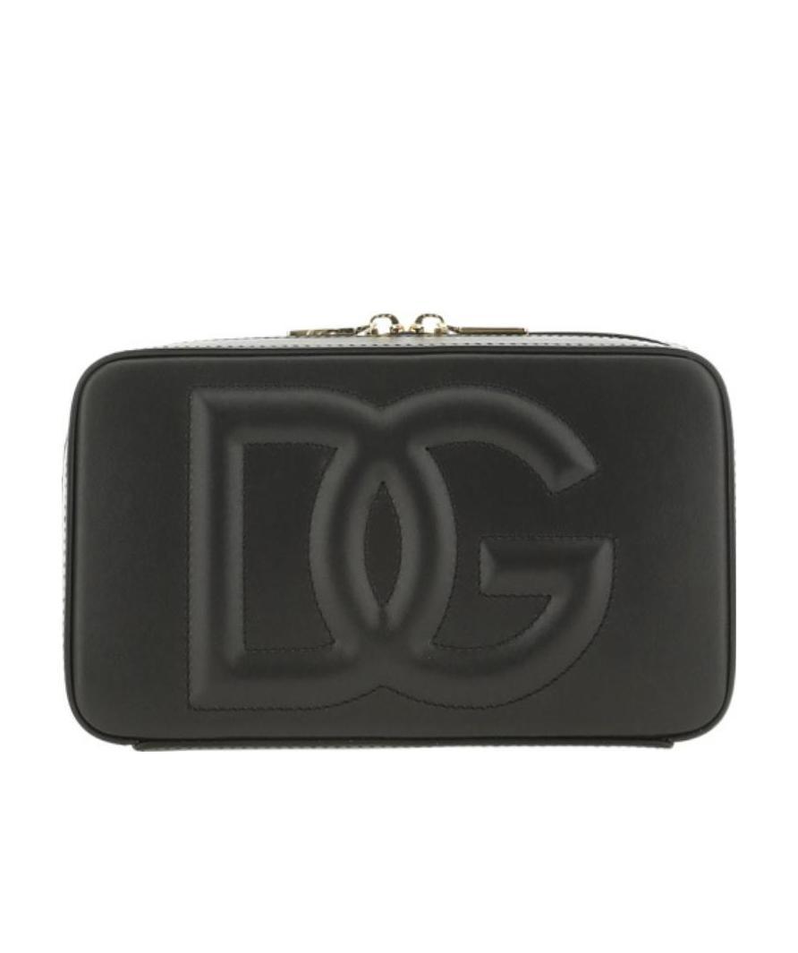 Dolce & Gabbana Embossed-logo Cross-body Bag In Black