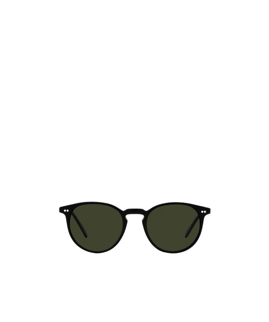 Oliver Peoples Round Sunglasses In Green