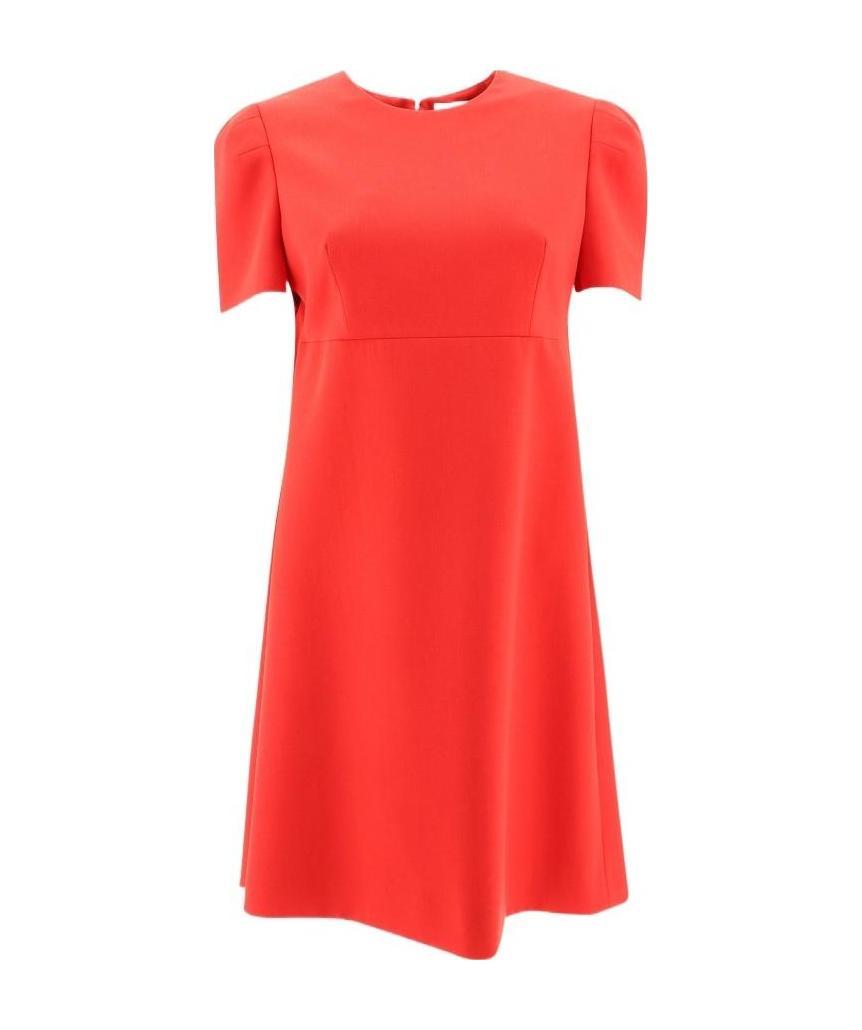 Alexander Mcqueen Women's Dress With Cape In Red