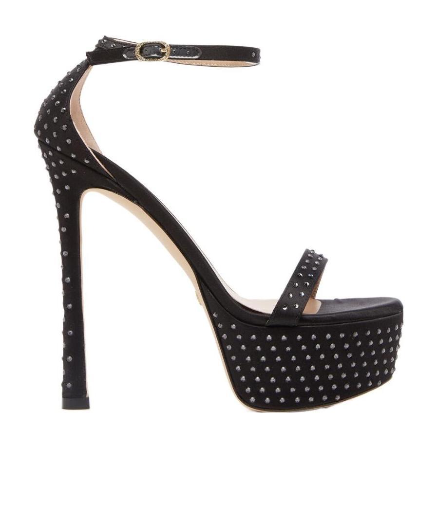 Stuart Weitzman Thick-soled High-heeled Sandals In Black