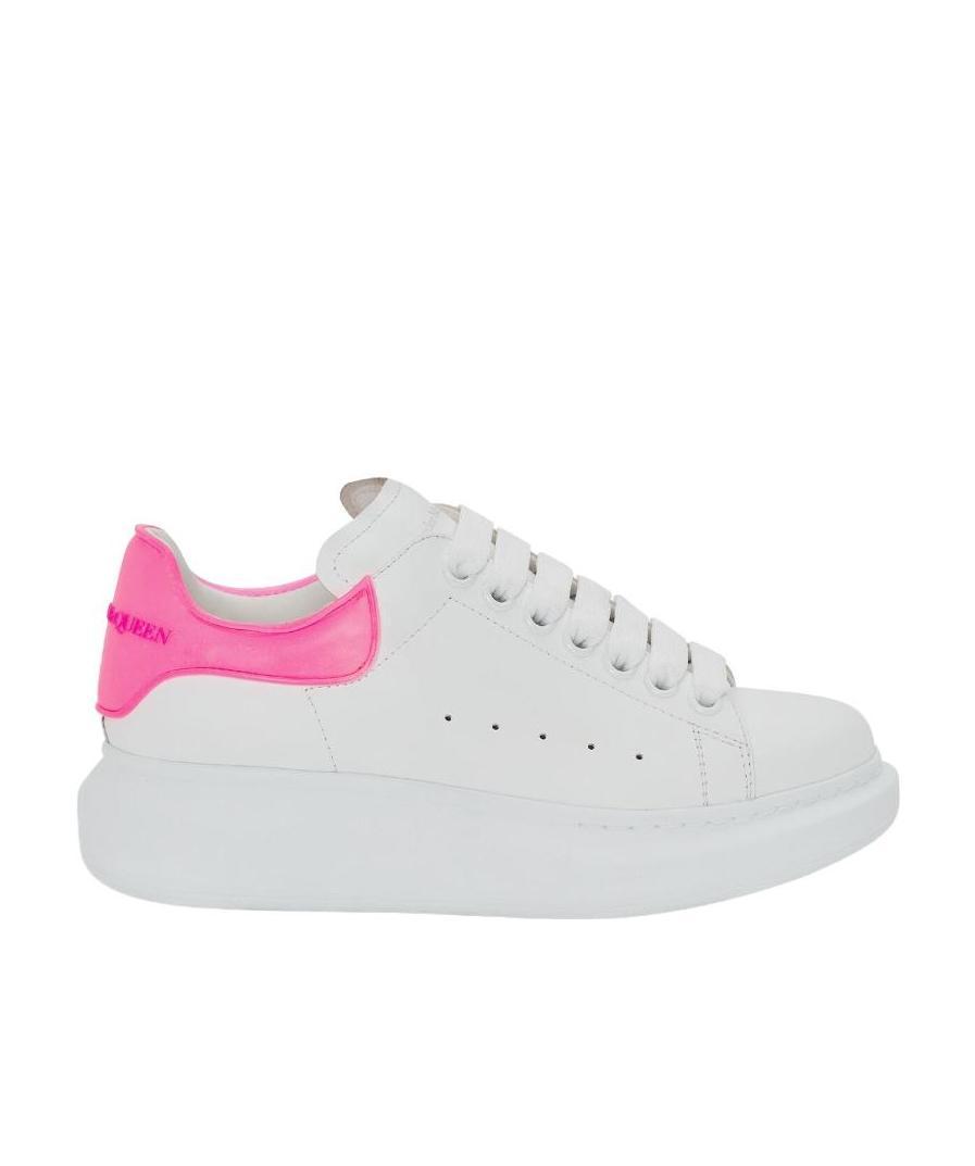 Alexander Mcqueen Oversized Lace-up Leather Sneakers In White