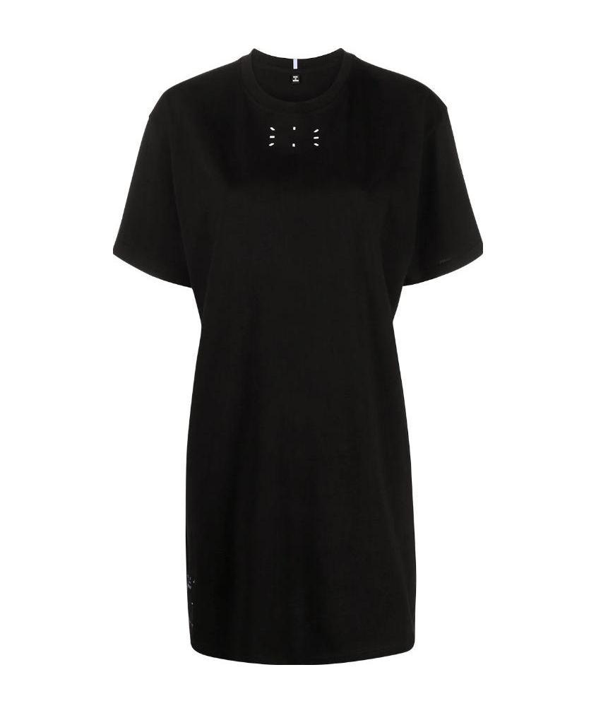 Mcq By Alexander Mcqueen Logo Print T-shirt Dress In Black