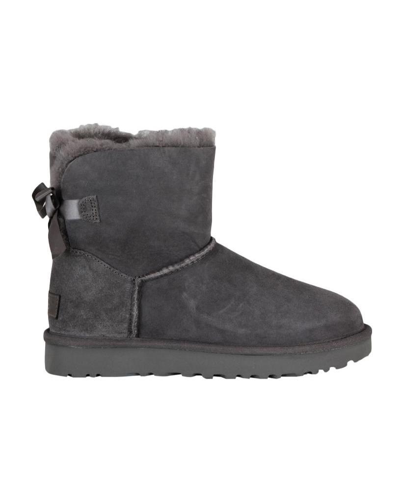 Ugg Mini Bayley Bow 2 Boots In Gray