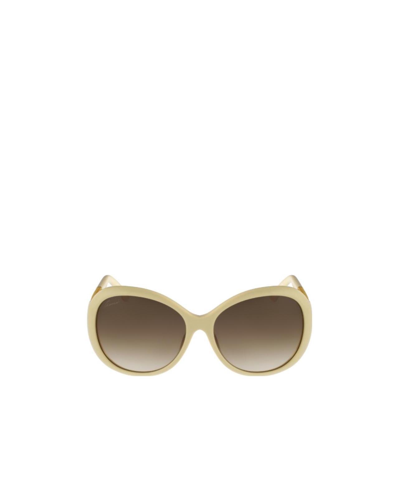 Gucci Novelty 77mm Oversize Shield Sunglasses In Brown