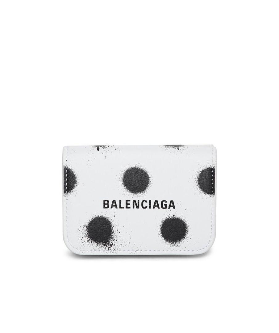 Balenciaga Folding Flip Wallet In White