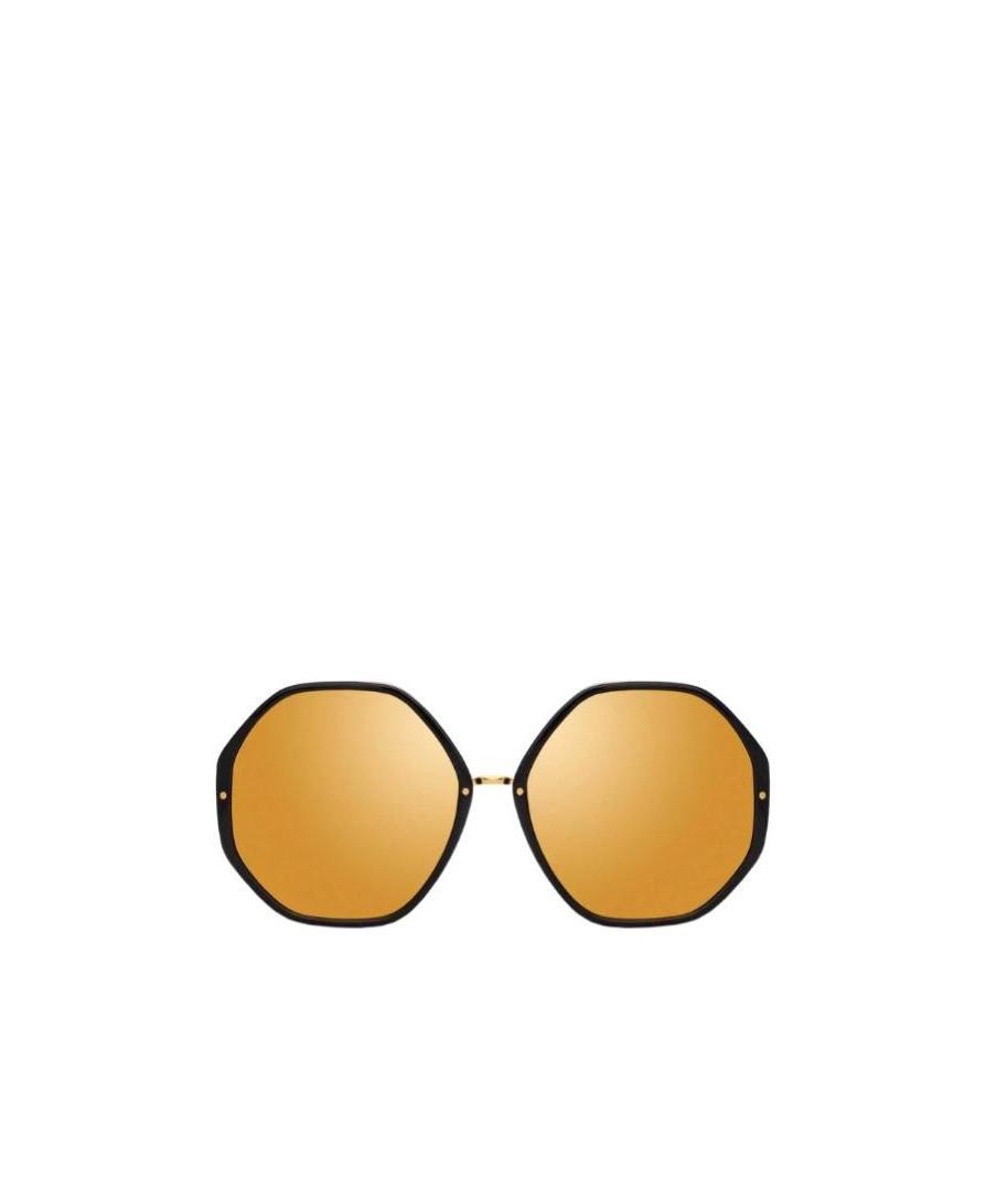 Linda Farrow Hexagonal Frame Sunglasses In Multicolor