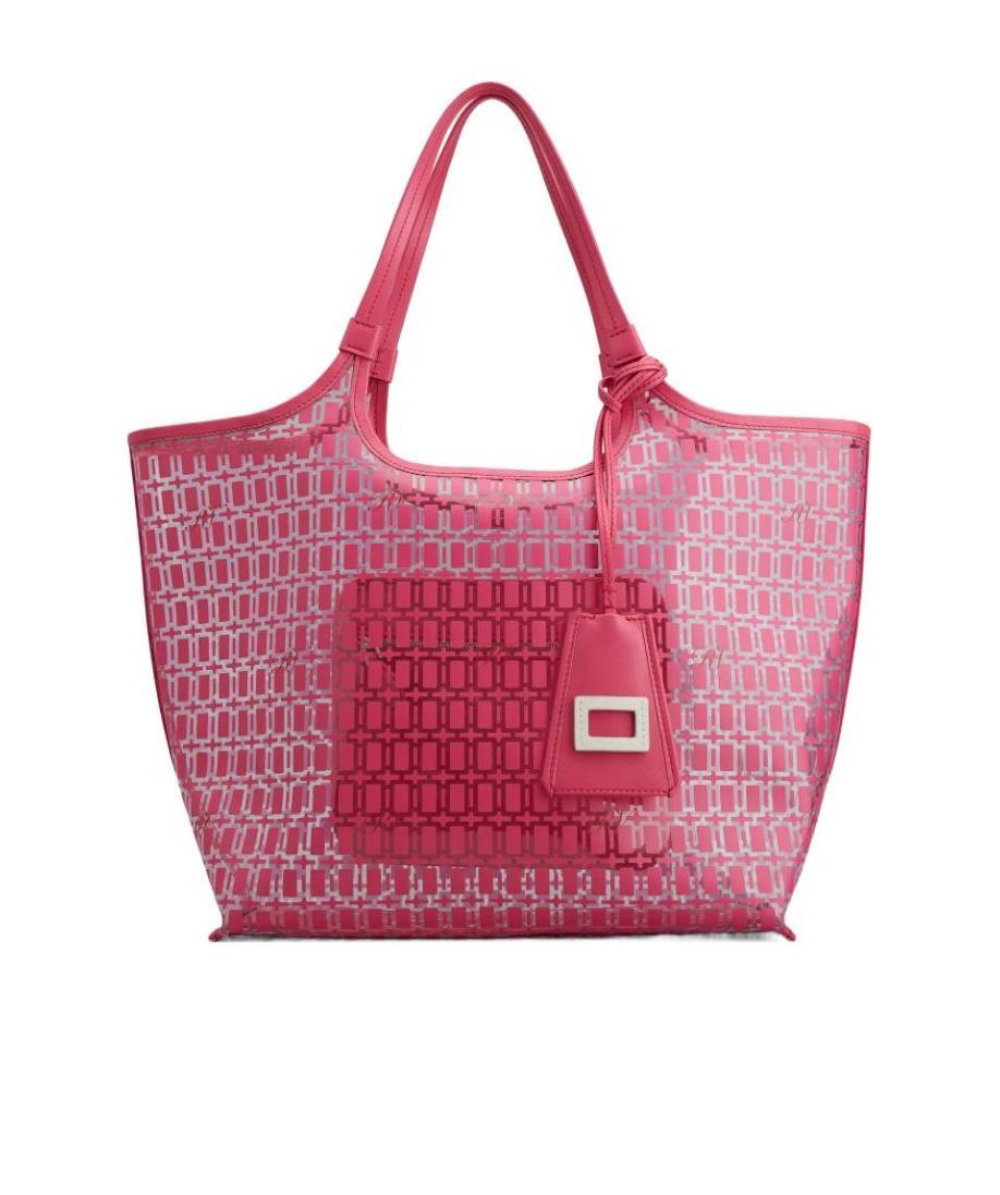 Roger Vivier Geometric-printed Tote Bag In Pink