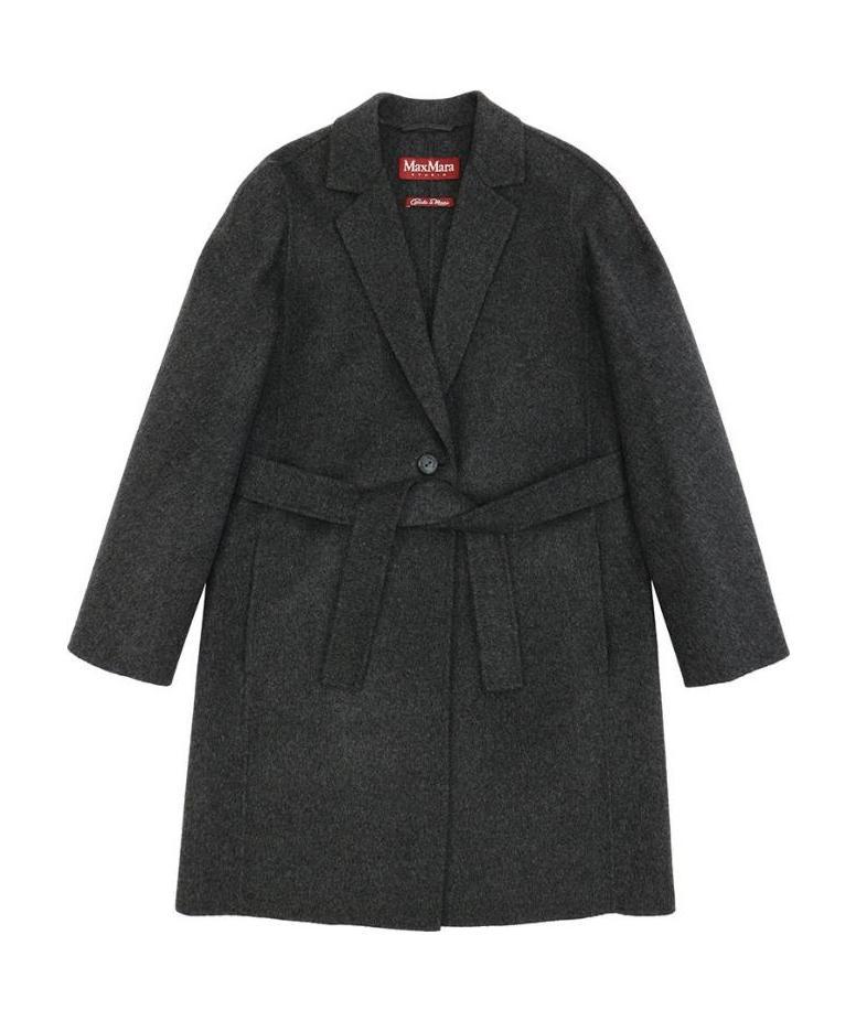 Max Mara Lapel Waist Coat In Gray