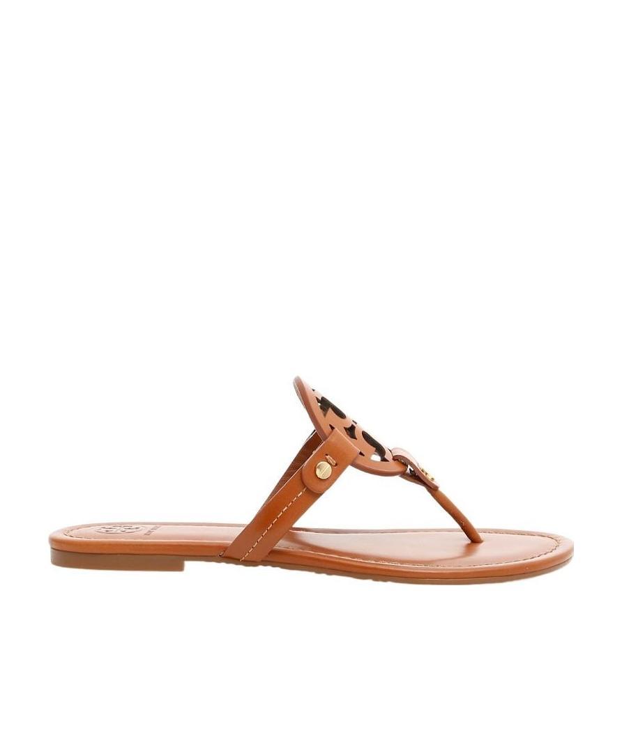 Tory Burch Miller Soft Leather Thong Sandals In Brown