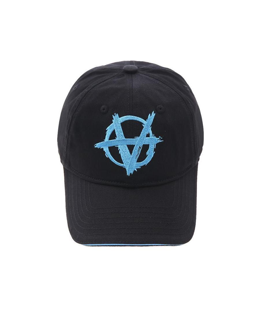 Vetements Logo Embroidered Baseball Cap In Black