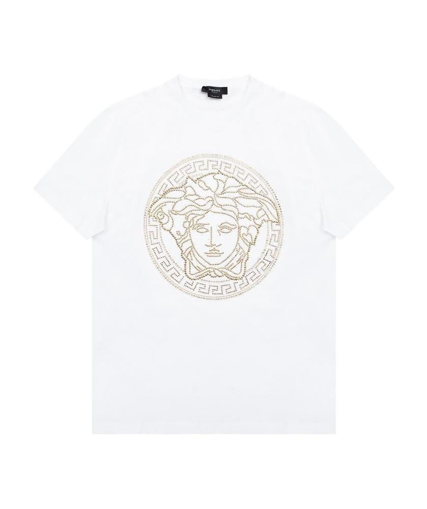 VERSACE VERSACE EMBELLISHED CREWNECK T-SHIRT
