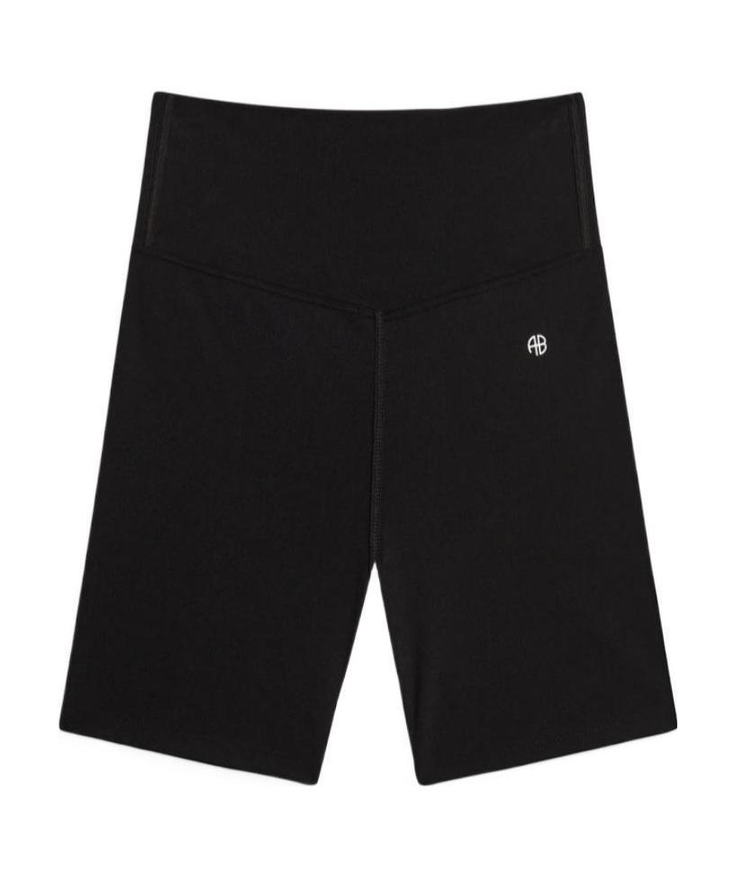 ANINE BING LOGO-PRINT CYCLING SHORTS