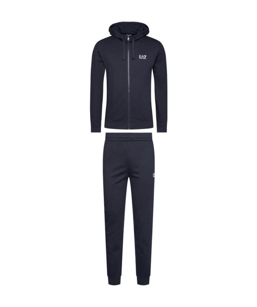 Ea7 Logo-print Track Jacket In Black