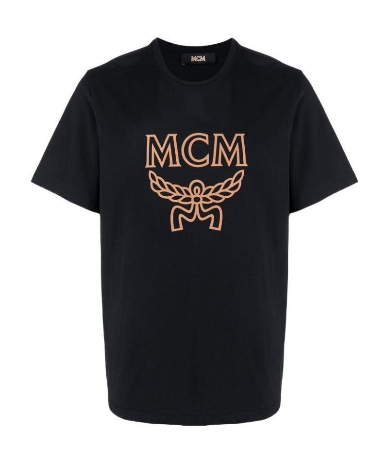 Mcm Mens Black Brand-print Crewneck Cotton-jersey T-shirt L In Black