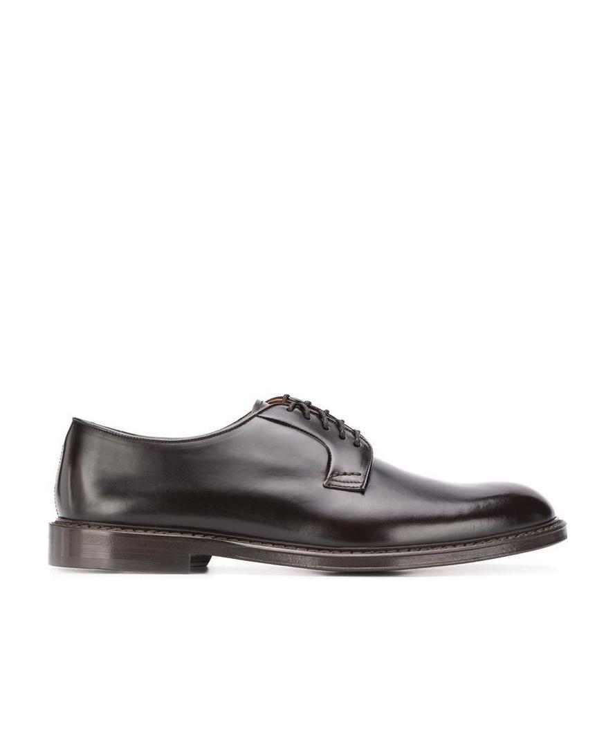 Doucal's Scarpe Derby Doucals In Pelle Spazzolata In Black