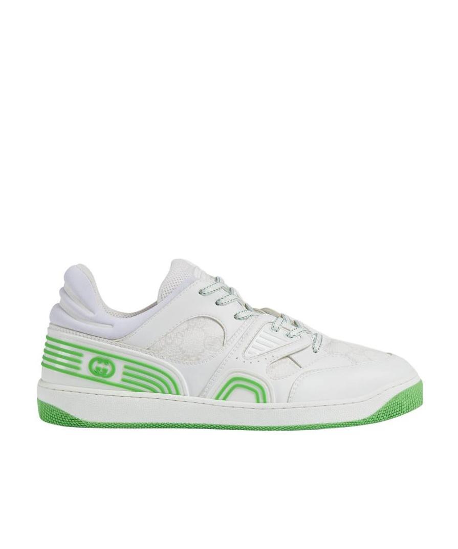 Gucci Basket Leather Low-top Sneakers In White