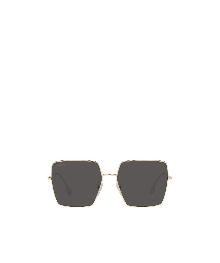 Burberry Womens Gold Be3133 Daphne Square-frame Metal Sunglasses In Black