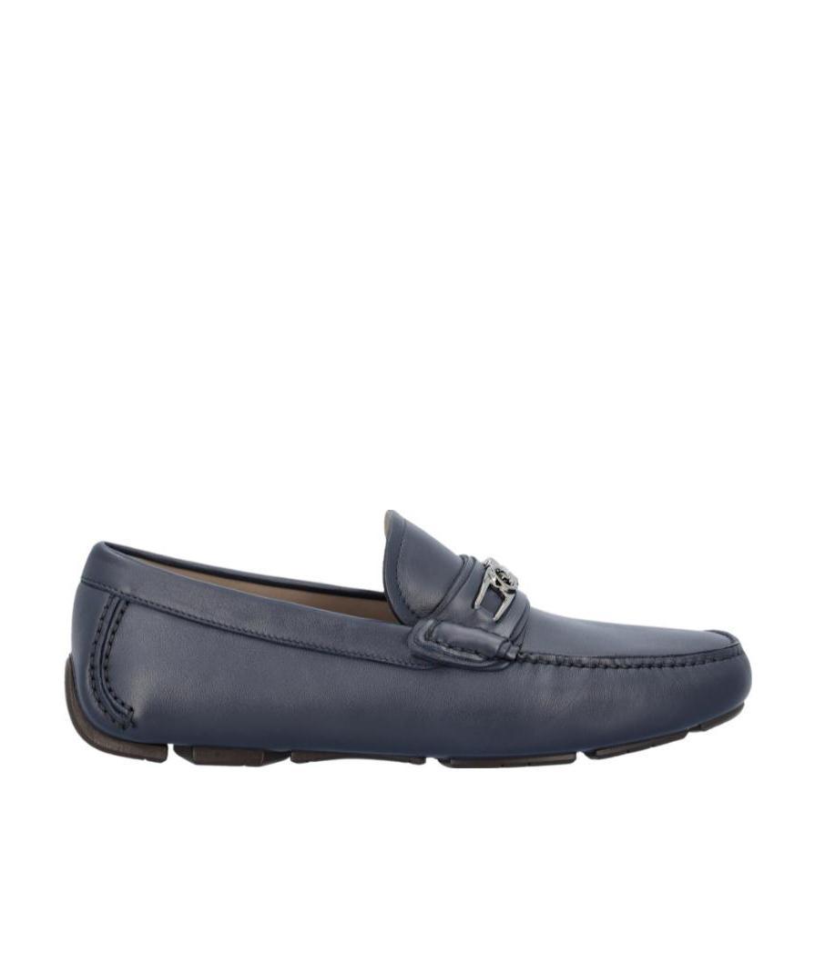 Ferragamo Lagos Leather Loafers In Black
