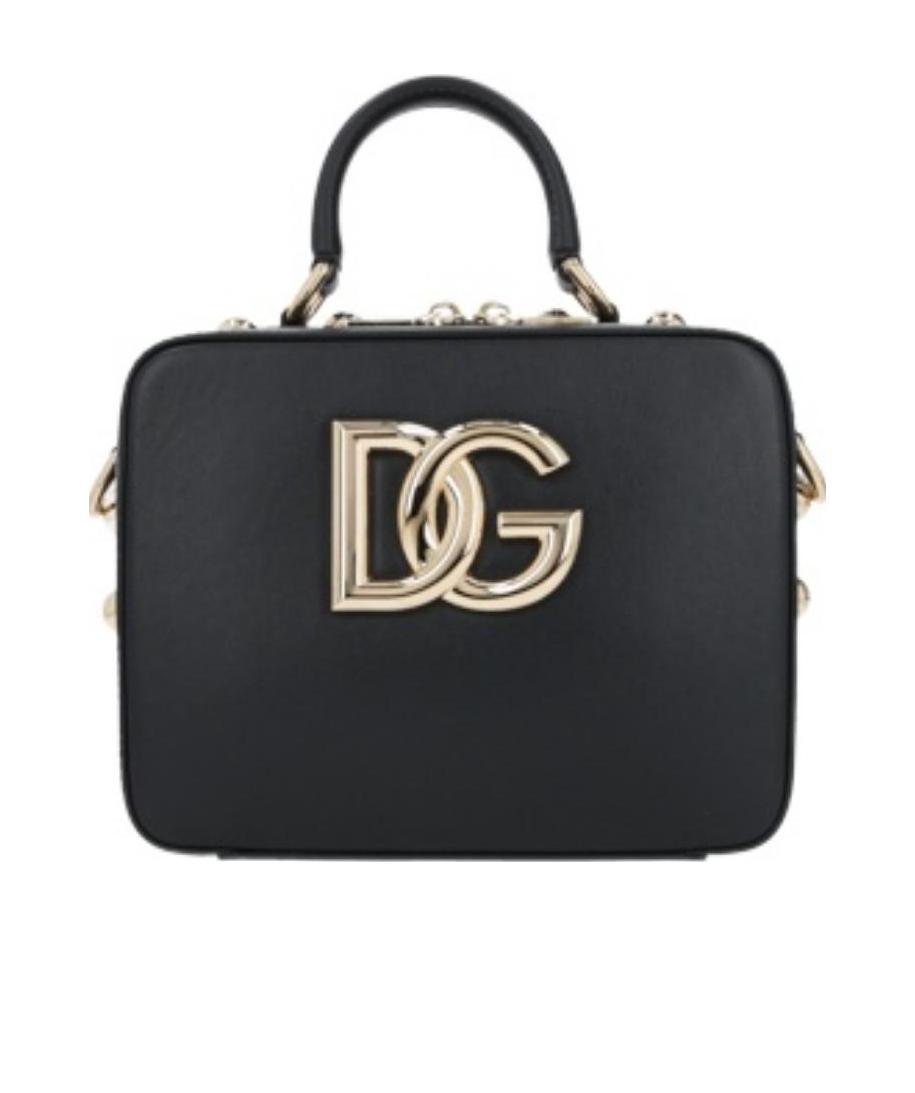 Dolce & Gabbana Logo-plaque Studded Leather Tote Bag In Black