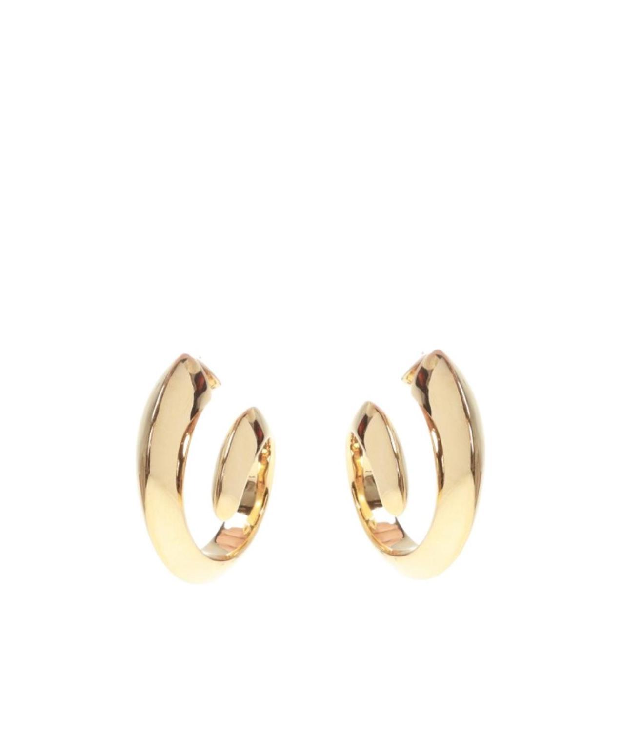 Bottega Veneta Sculptural Swirl Earrings In Yellow