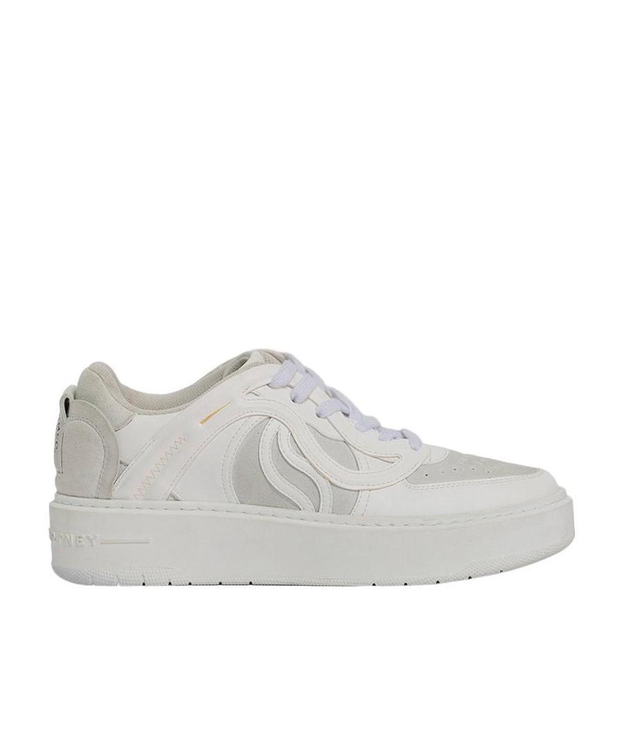 Stella Mccartney S-wave Geometric Low-top Sneakers In White
