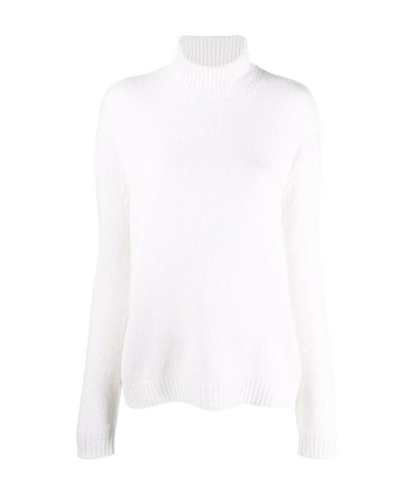 Valentino Cashmere Roll-neck Jumper In Ivory White