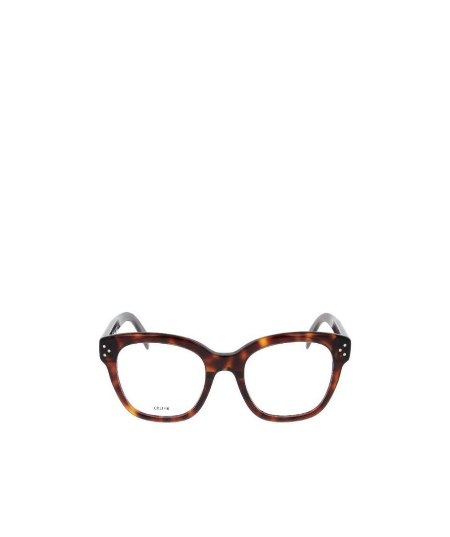 Celine Logo Glasses In Brown