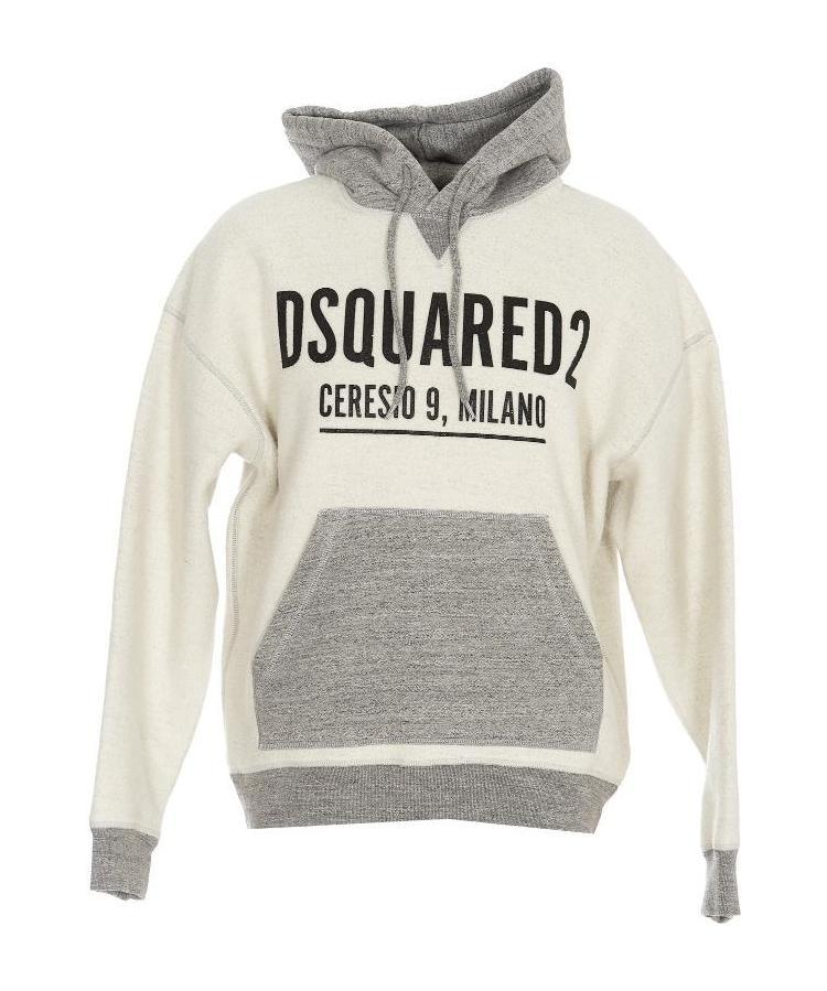 Dsquared2 Logo-print Cotton Hoodie In White