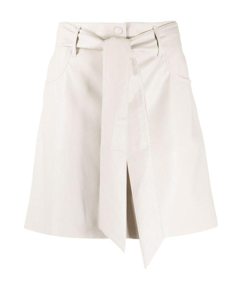 Nanushka A-shaped Mini Skirt In Nude