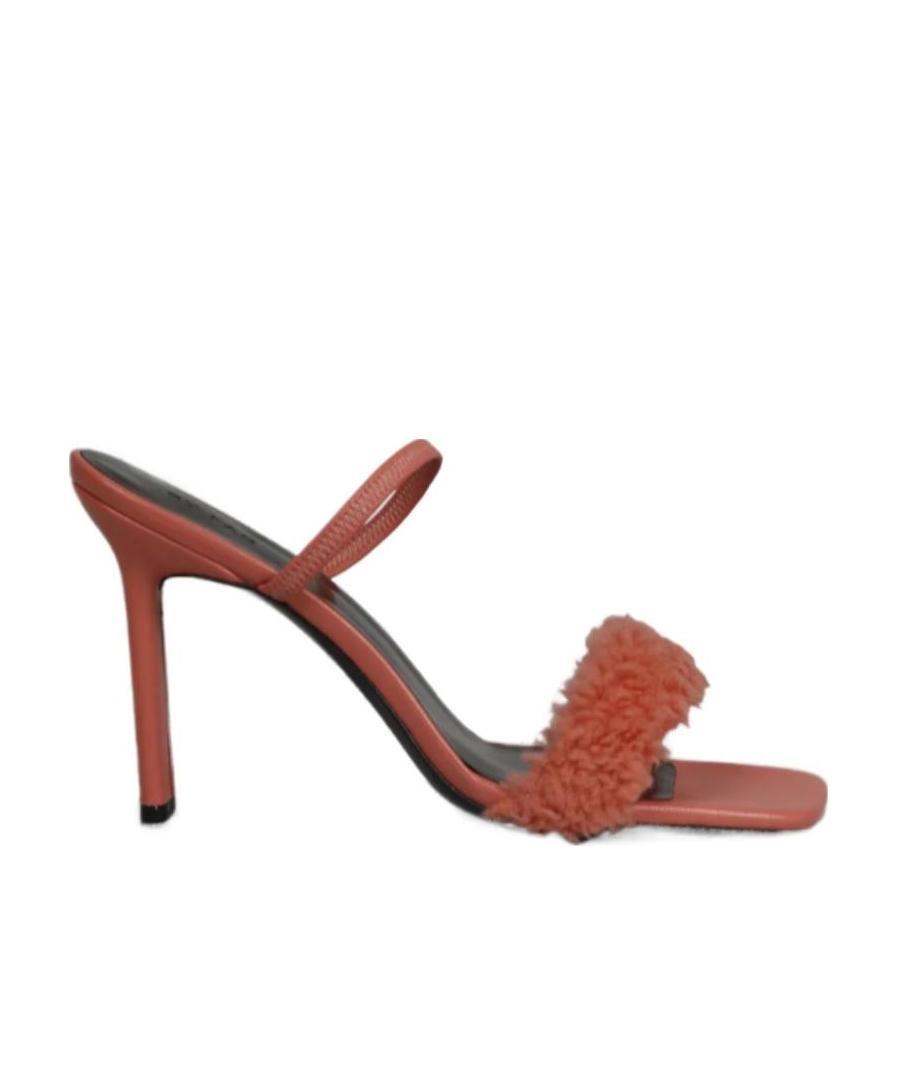 By Far Ada Shearling-strap Mules In Brown