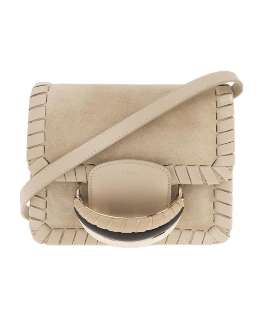 Chloé Chloe Sand Suede Kattie Clutch In Nude