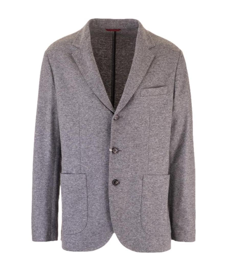 Brunello Cucinelli Single Breasted Blazer In Gray