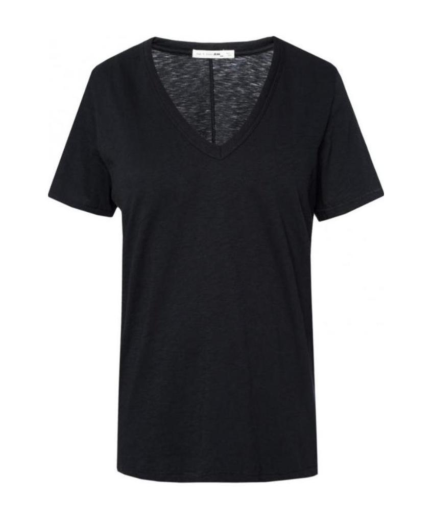 Rag & Bone V-collar T-shirt In Black
