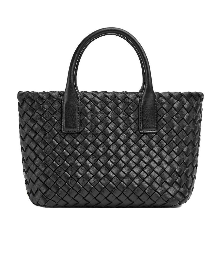 Shop Bottega Veneta Mini Cabat In Black