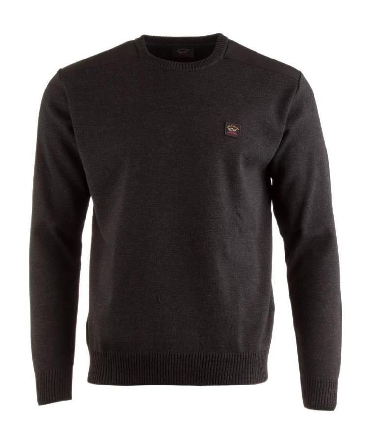 Paul & Shark Round-neck Sweater In Black