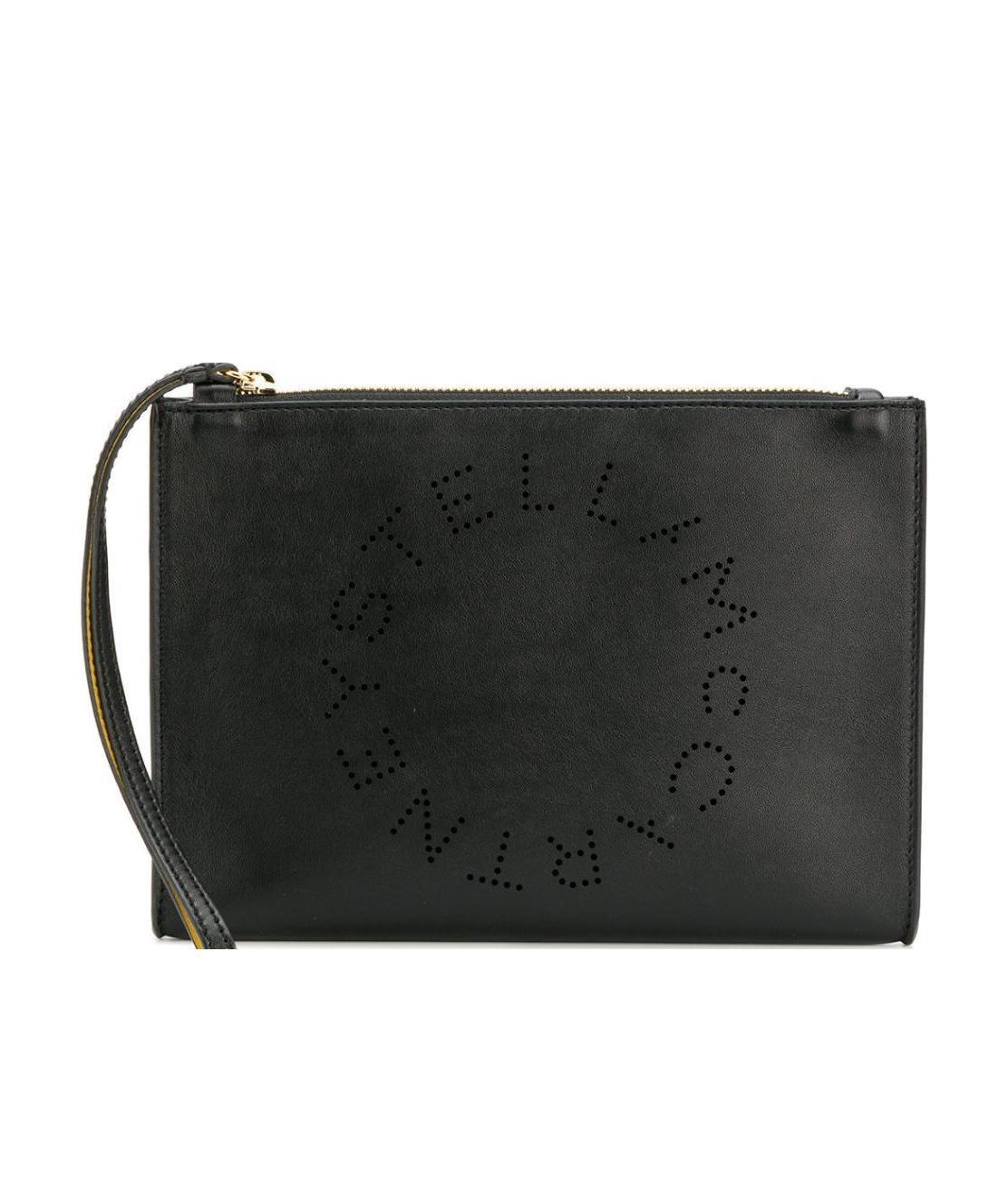 Stella Mccartney Stella Logo Clutch Bag In Black