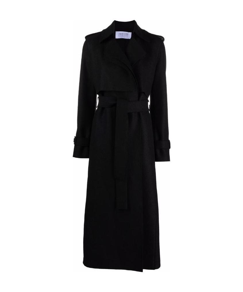 HARRIS WHARF LONDON LONG BELTED TRENCH COAT 