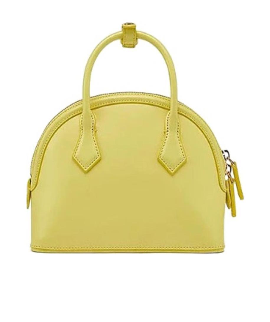 Mcm Shell Handbag In Yellow