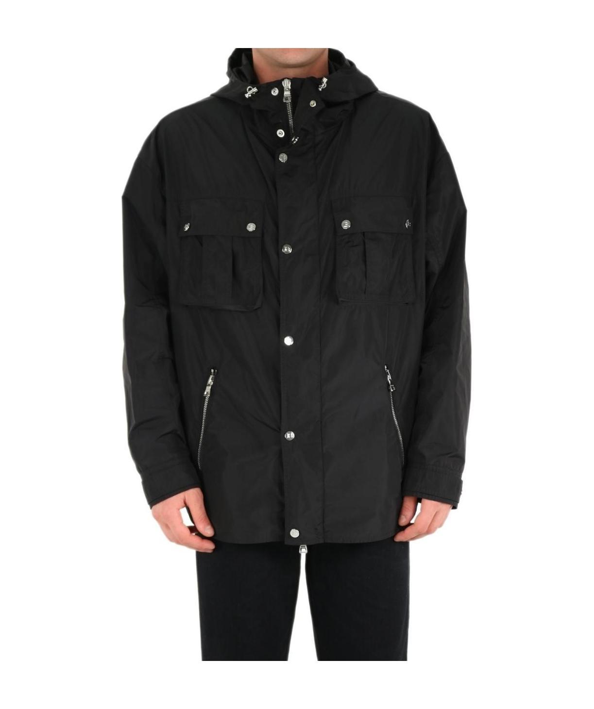 Balmain Men's Giacca Con Cappuccio In Black