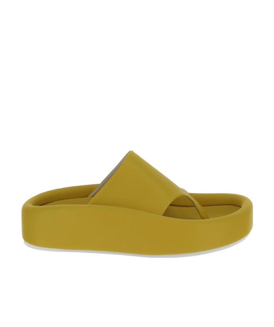 Shop Mm6 Maison Margiela Wide-strap Flip-flops In Brown