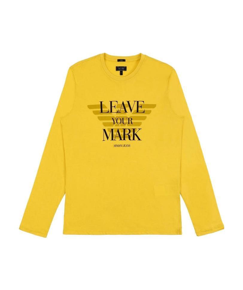 ARMANI JEANS T-SHIRT WITH ROUND NECK AND LONG SLEEVES