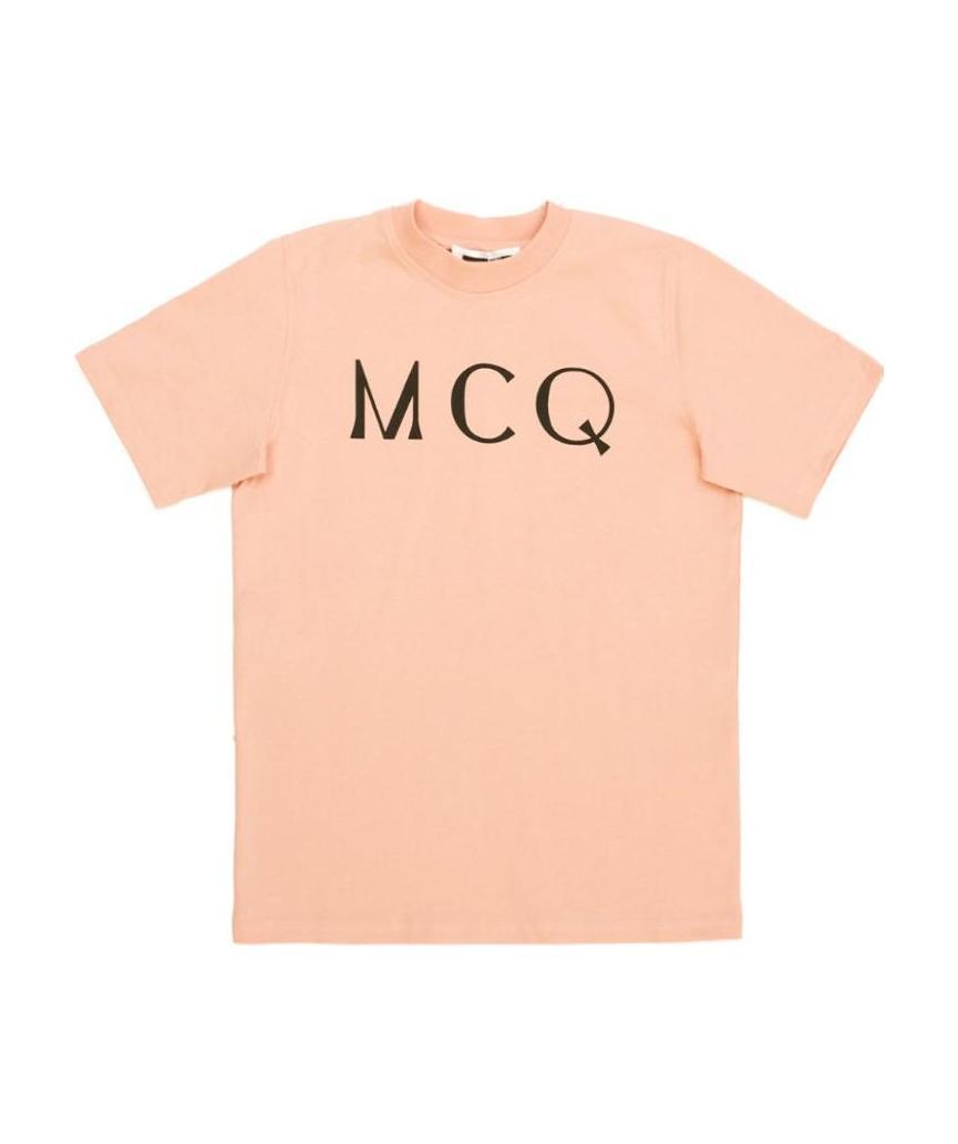 Mcq By Alexander Mcqueen Printed Round-necked T-shirt In Pink