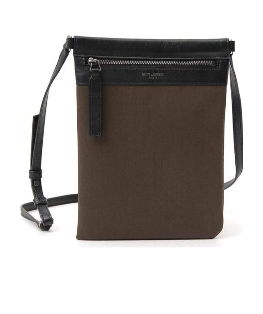 Saint Laurent Logo Satchel Bag In Green